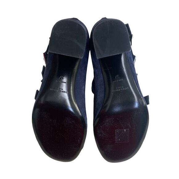 YSL Saint Laurent Babies Suede‎ Gladiator Heeled Sandals SZ 7 - Picture 7 of 9